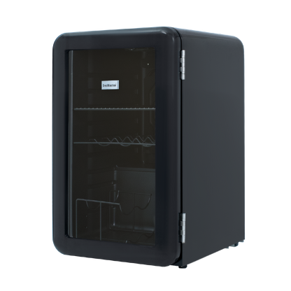 SnoMaster - 68L Counter-Top Retro Beverage Cooler - Black (SC-70R)