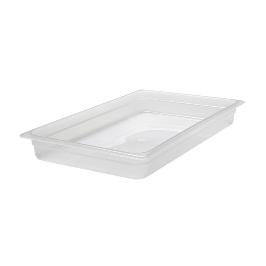 Cambro GN Foodpan 1/1 Polypropylene -Translucent (100mm Deep) by Cambro  Commercial catering equipment