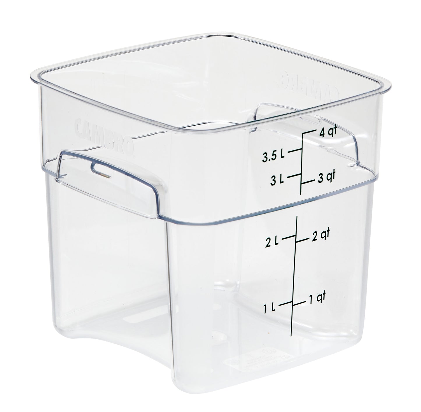 Cambro Square Polycarbonate Storage Container -Clear (4 Litre) by Cambro  Commercial catering equipment