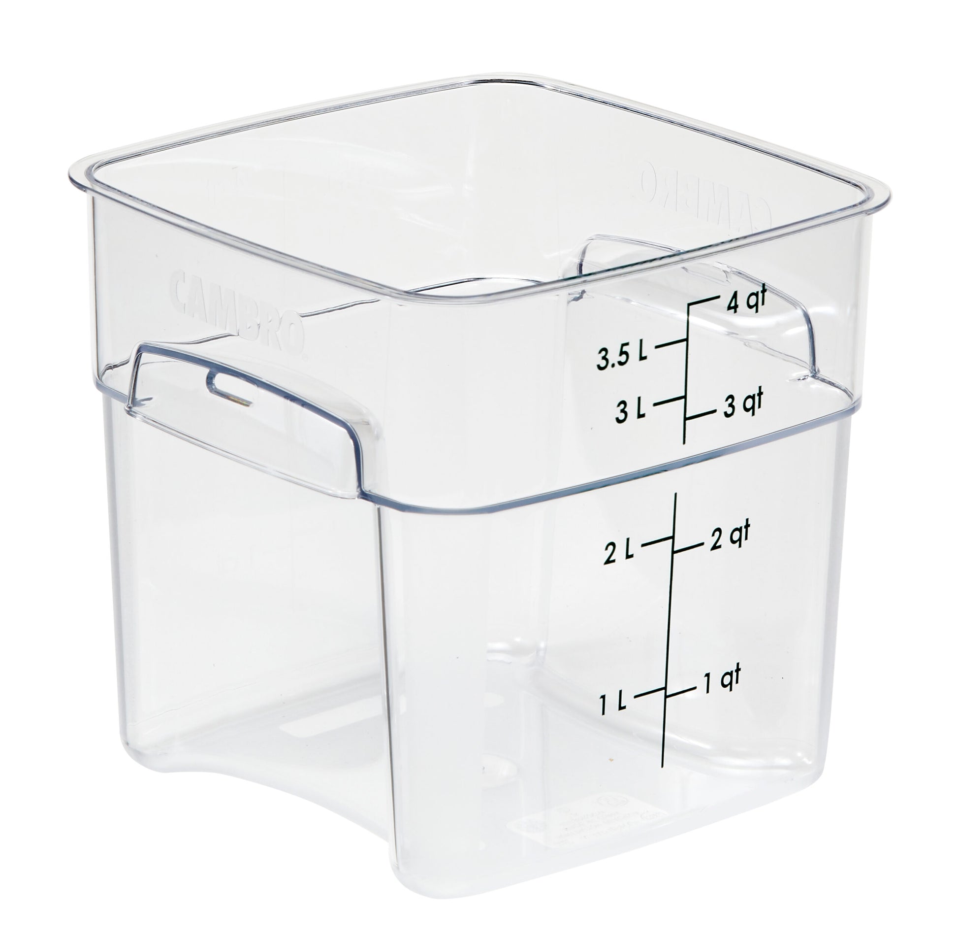 Cambro Square Polycarbonate Storage Container -Clear (4 Litre) by Cambro  Commercial catering equipment