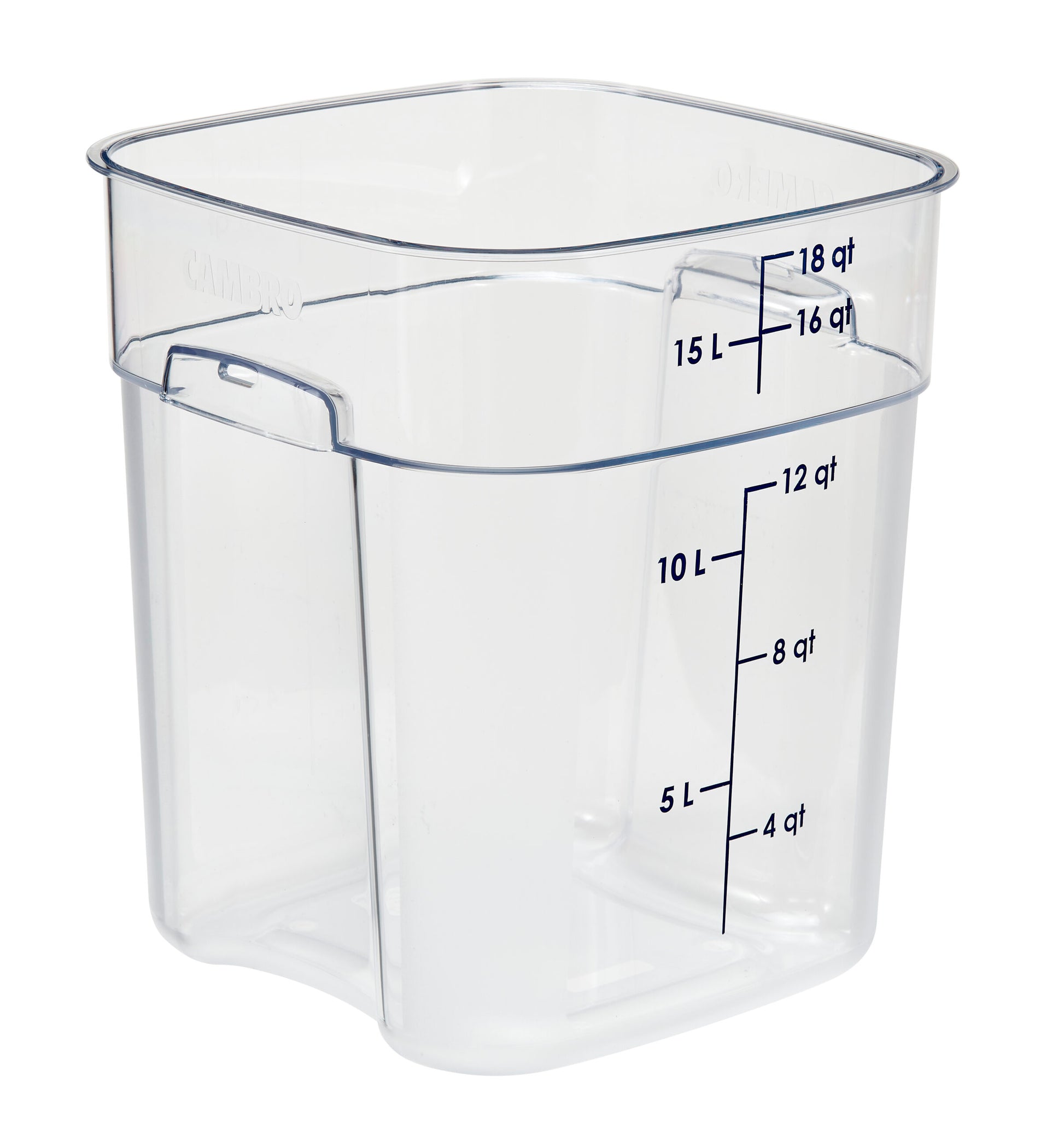 Cambro Square Polycarbonate Storage Container -Clear (17 Litre) by Cambro  Commercial catering equipment