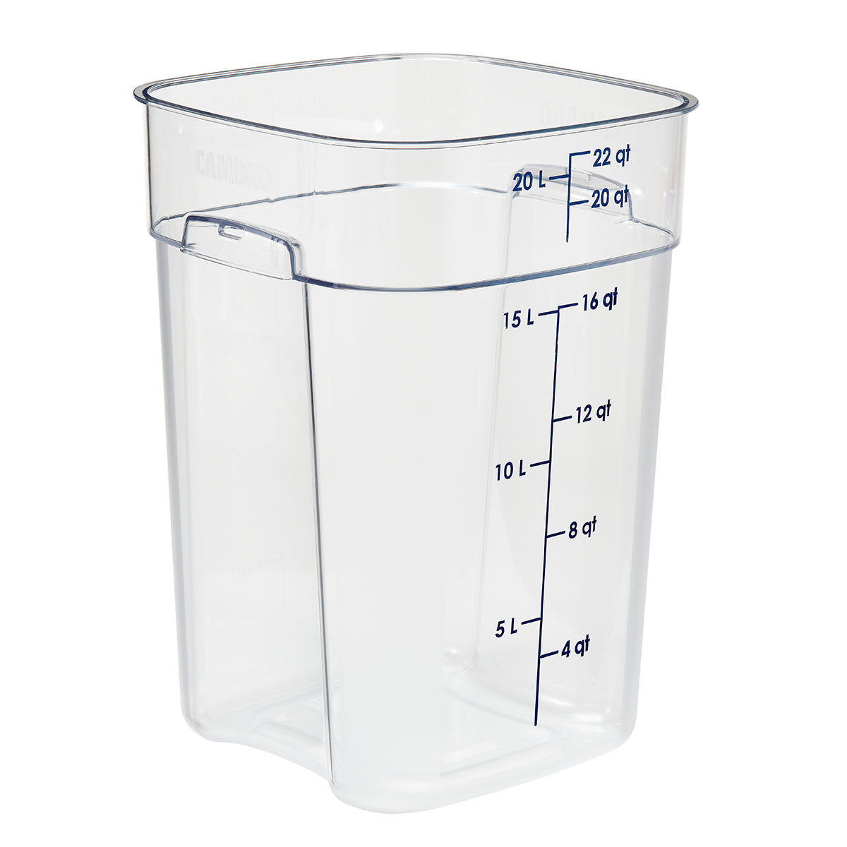 Cambro Square Polycarbonate Storage Container -Clear (22 Litre) by Cambro  Commercial catering equipment