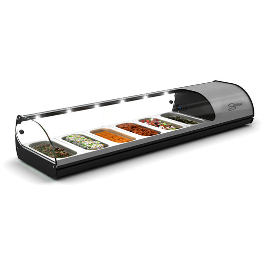 Cold Food Bar Salvadore 6 Insert Silver
