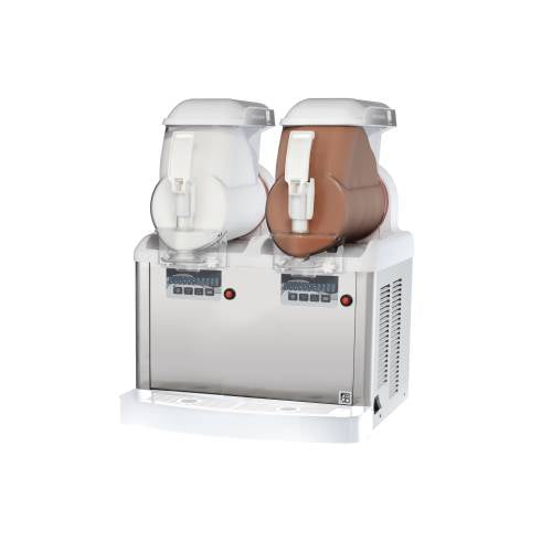 GT2 Push Soft Ice Frozen Yoghurt Machine White 2 Bowl