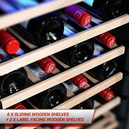 SnoMaster SMBC-100W 28 Bottle Single Zone Wine Cooler – Black