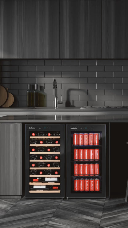 SnoMaster - 28 Bottle Single Zone Wine Cooler (SMBC-100W)