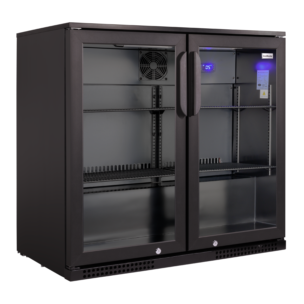 SnoMaster SMBC-200 200L Under-Counter Beverage Cooler – Black