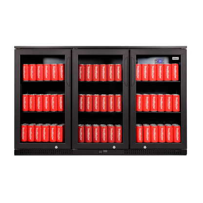 SnoMaster SMBC-300 300L Under-Counter Beverage Cooler – Black