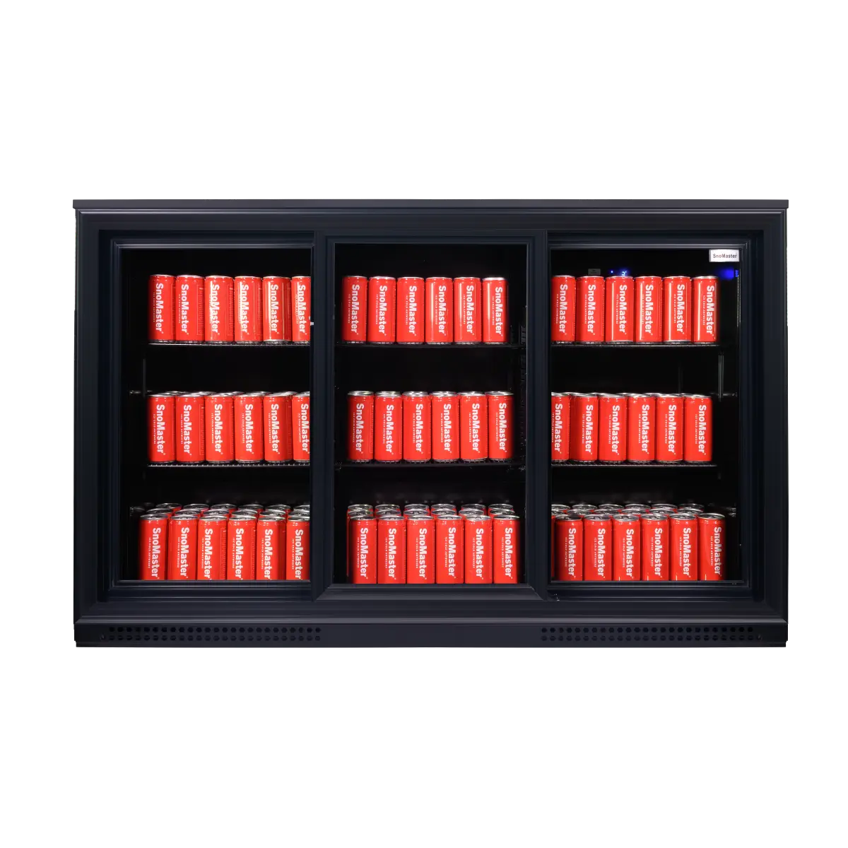 SnoMaster SMBC-300SL 300L Under-Counter Sliding Door Beverage Cooler – Black