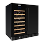 SnoMaster SMBW-95-34 Pro Series Double Door Beverage & Wine Cooler – Black