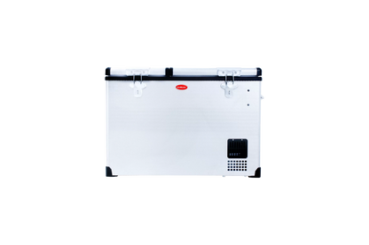 SnoMaster - 56L Dual Compartment Portable Fridge/Freezer AC/DC -  Stainless Steel (SMDZ-CL56D)