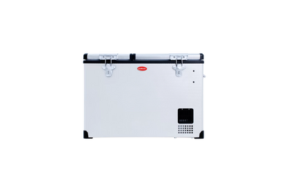 SnoMaster - 66L Low Profile Dual Compartment Portable Fridge/Freezer AC/DC - Stainless Steel (SMDZ-LP66D)