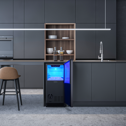 SnoMaster SMIC-25 Black 30kg Plumbed-In Bullet Ice Maker