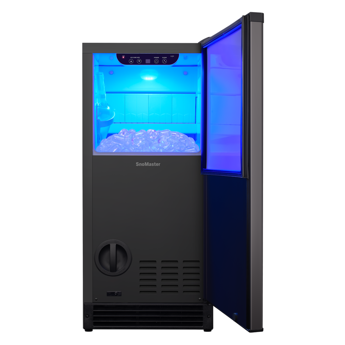 SnoMaster SMIC-25 Black 30kg Plumbed-In Bullet Ice Maker
