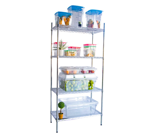 Global Chrome Shelving Unit -4 Tier (1510 x 455 x 1830mm)