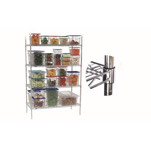 Global Chrome Shelf with Clips -905mm
