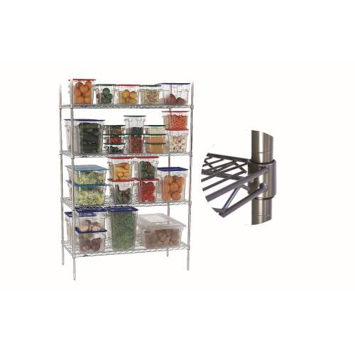 Global Zinc Epoxy Shelf with Clips -1510mm