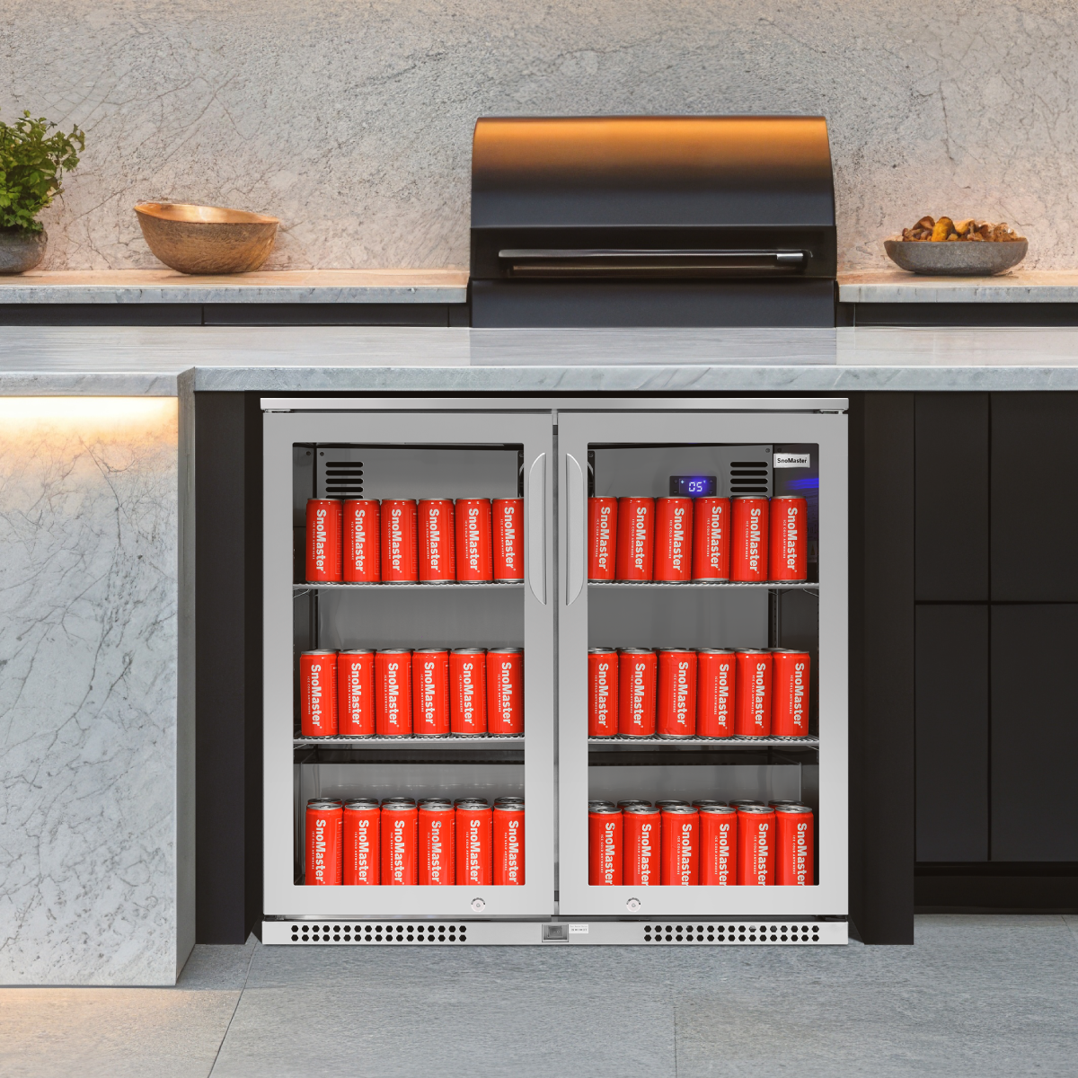 SnoMaster SMBC-200(SS) 200L Under-Counter Beverage Cooler – Stainless Steel