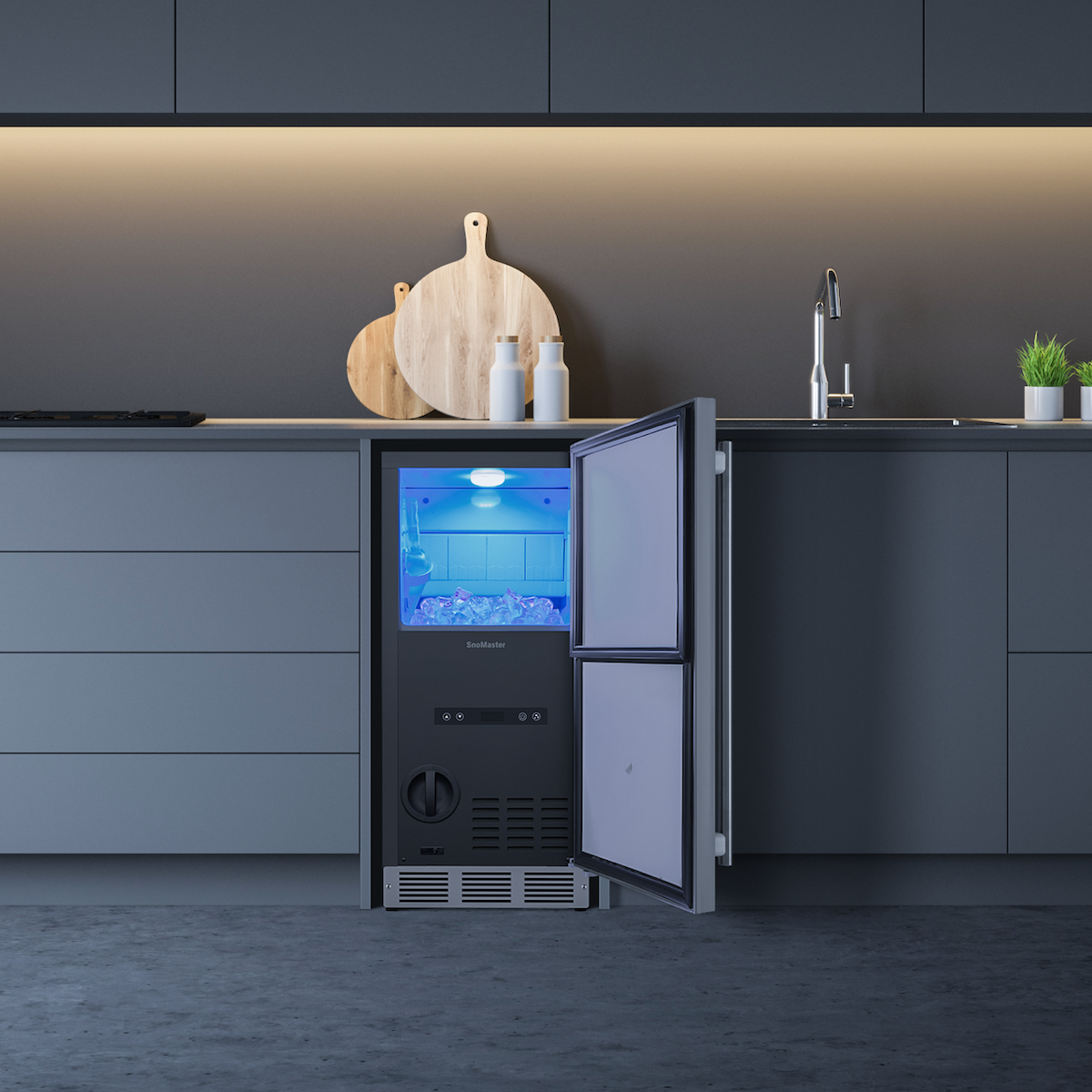 SnoMaster SMIC-30S 30kg Plumbed-In Gourmet Ice Maker