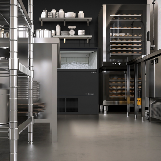 SnoMaster SMIC-45 Black 45kg Plumbed-In Gourmet Ice Maker