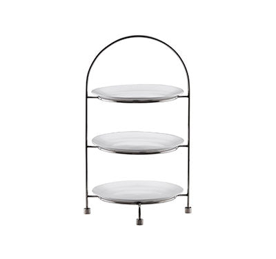 Tiger Tea Cake Stand 3 Tier - 18/10 S/Steel (27cm Plates Not Included) L256 x W256 x H421mm by Tiger  Commercial catering equipment