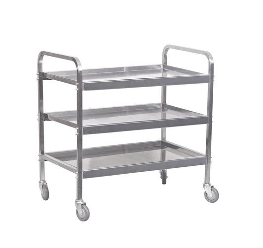 Global Heavy-Duty Tea Trolley -Stainless Steel (3 Shelf, 930 x 905 x 560mm)