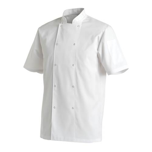 Chef Equip Laundry Coat -Short Sleeve White (Large)