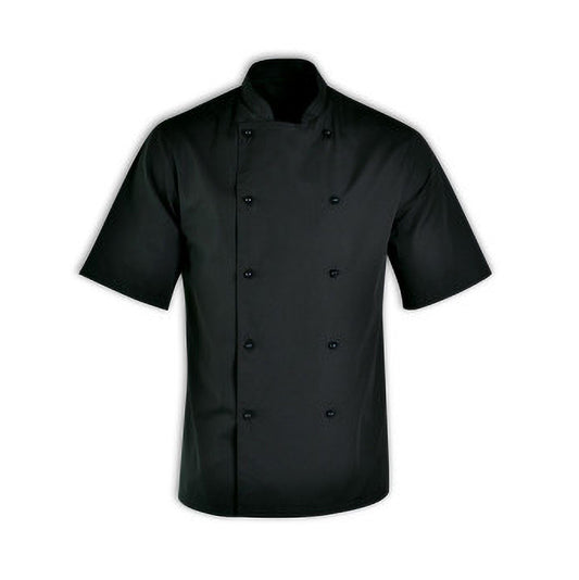 Chef Equip Basic Chef Jacket -Short Sleeve Black (Medium) by Chef Equip  Commercial catering equipment