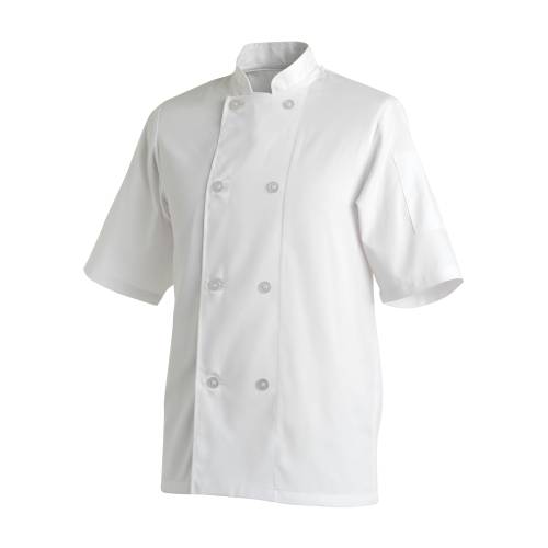 Chef Equip Basic Chef Jacket -Short Sleeve White (Large) by Chef Equip  Commercial catering equipment