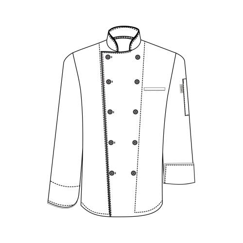 Chef Equip Executive Chef Jacket -Men - Long Sleeve (Large)