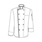 Chef Equip Executive Chef Jacket -Men - Long Sleeve (Large)