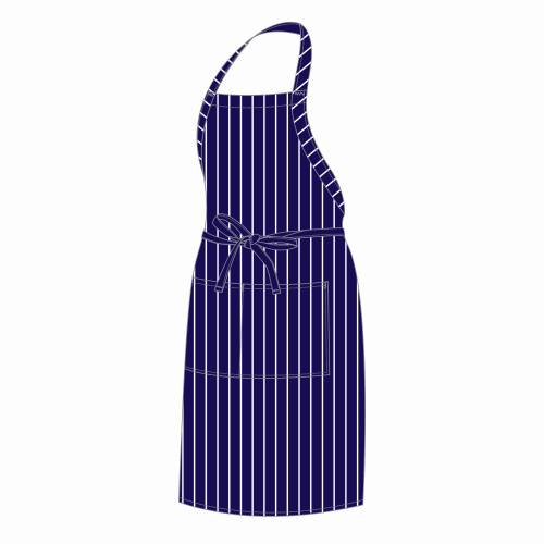 Chef Equip Full Bib Apron -Butcher- Blue Stripe