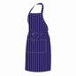 Chef Equip Full Bib Apron -Butcher- Blue Stripe