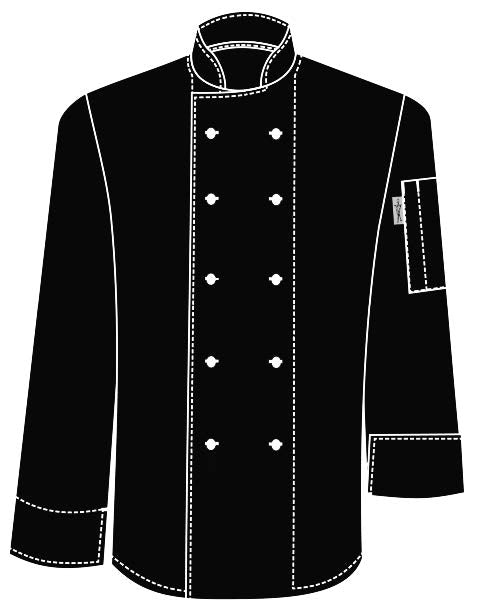 Chef Equip Denim Chef Jacket -Long Sleeve (X-Large)