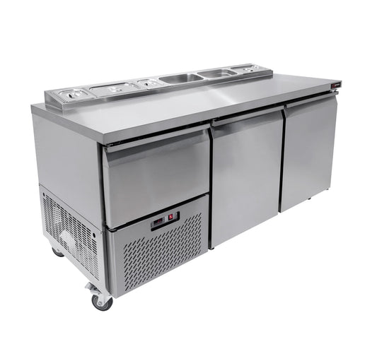 Underbar Fridge Pizza Top Solid Door â2 and half Door