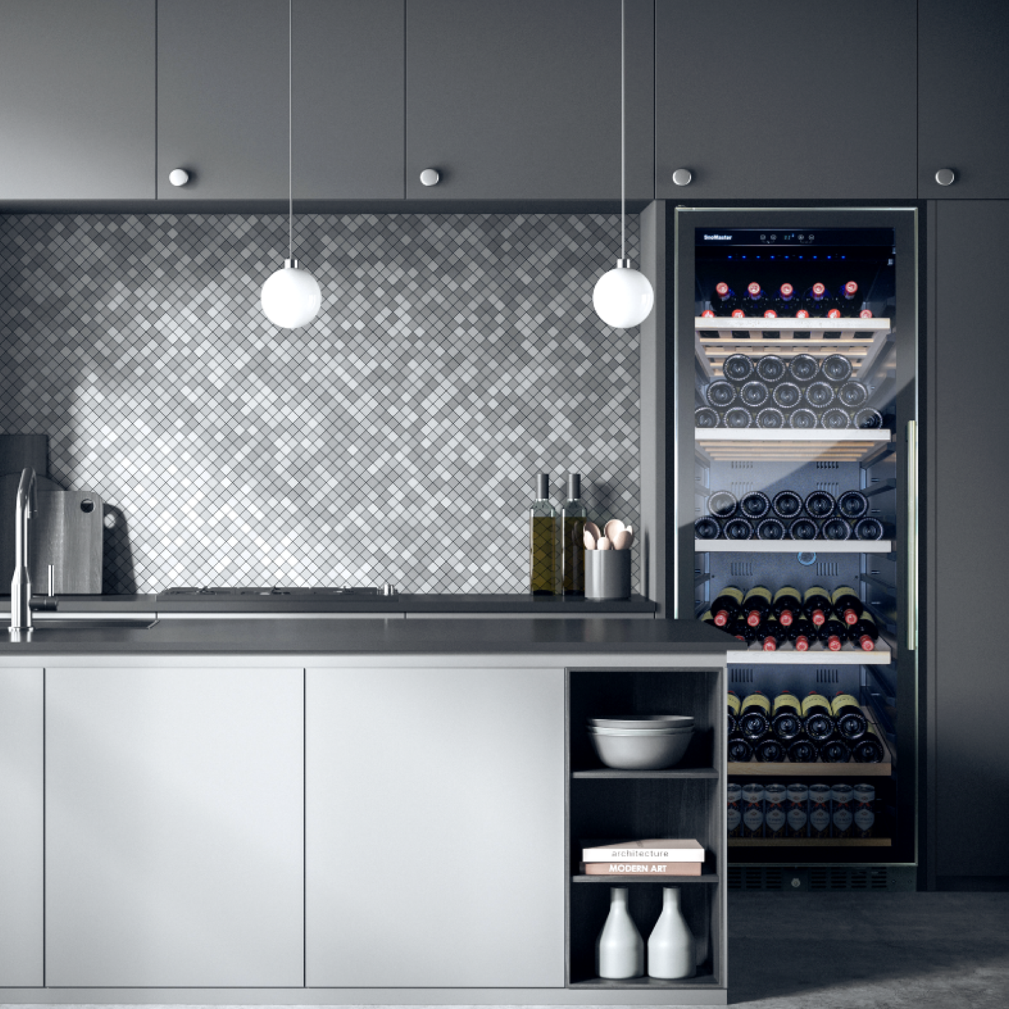 SnoMaster - 119 Bottle Single Zone Wine Cooler (VT-155WC)