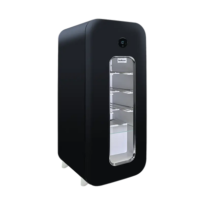 SnoMaster - 14 Bottle Single Zone Retro Wine Cooler - Black (VT-19RB)