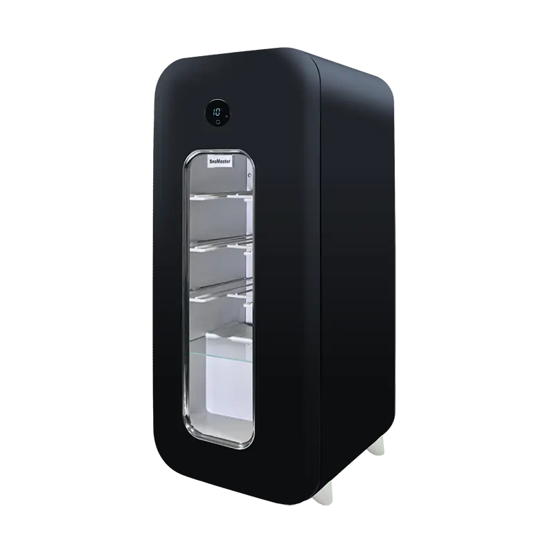 SnoMaster - 14 Bottle Single Zone Retro Wine Cooler - Black (VT-19RB)