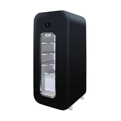 SnoMaster - 14 Bottle Single Zone Retro Wine Cooler - Black (VT-19RB)