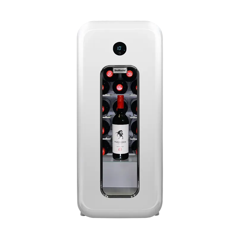 SnoMaster - 14 Bottle Single Zone Retro Wine Cooler - Cream (VT-19RC)
