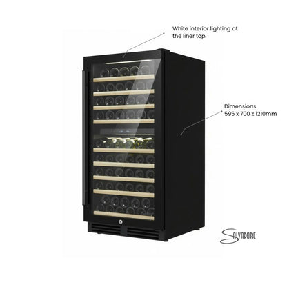 Salvadore WCS1099 99-Bottle Dual-Zone Wine Cooler