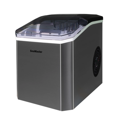 SnoMaster - 12Kg/24Hr Counter-Top Bullet Type Ice-Maker - Stainless Steel (ZBC-14B)