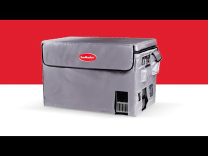 SnoMaster - 92.5L Low Profile Dual Compartment Portable Fridge/Freezer AC/DC - Stainless Steel (SMDZ-LP96D)