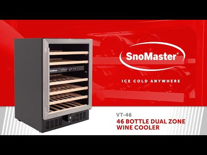 SnoMaster - 46 Bottle Dual Zone Wine Cooler (VT-46)