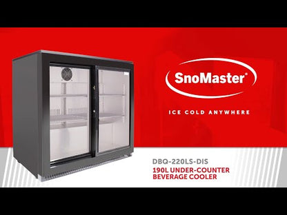 SnoMaster - 190L Sliding Door Under-Counter Beverage Cooler (DBQ-220LS-DIS)