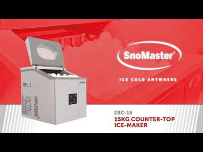 SnoMaster - 15Kg/24Hr Counter-Top Bullet Type Ice-Maker - Stainless Steel (ZBC-15)