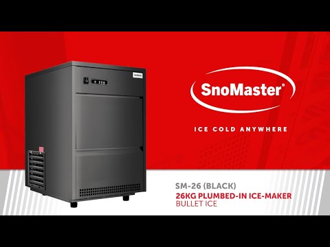 SnoMaster - 26Kg/24Hr Plumbed-In Bullet Type Ice-Maker (SM-26 (BLACK))