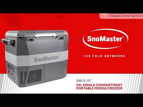 SnoMaster - 54L Plastic Portable Fridge/Freezer DC With 220V Power Adapter - Grey (SMLS-57)