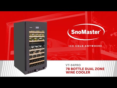SnoMaster - 78 Bottle Pro Series Dual Zone Wine Cooler (VT-94PRO)