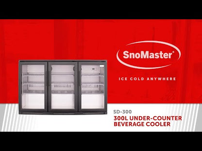 SnoMaster - 300L Sub-Zero Under-Counter Beverage Cooler - Black (SD-300)
